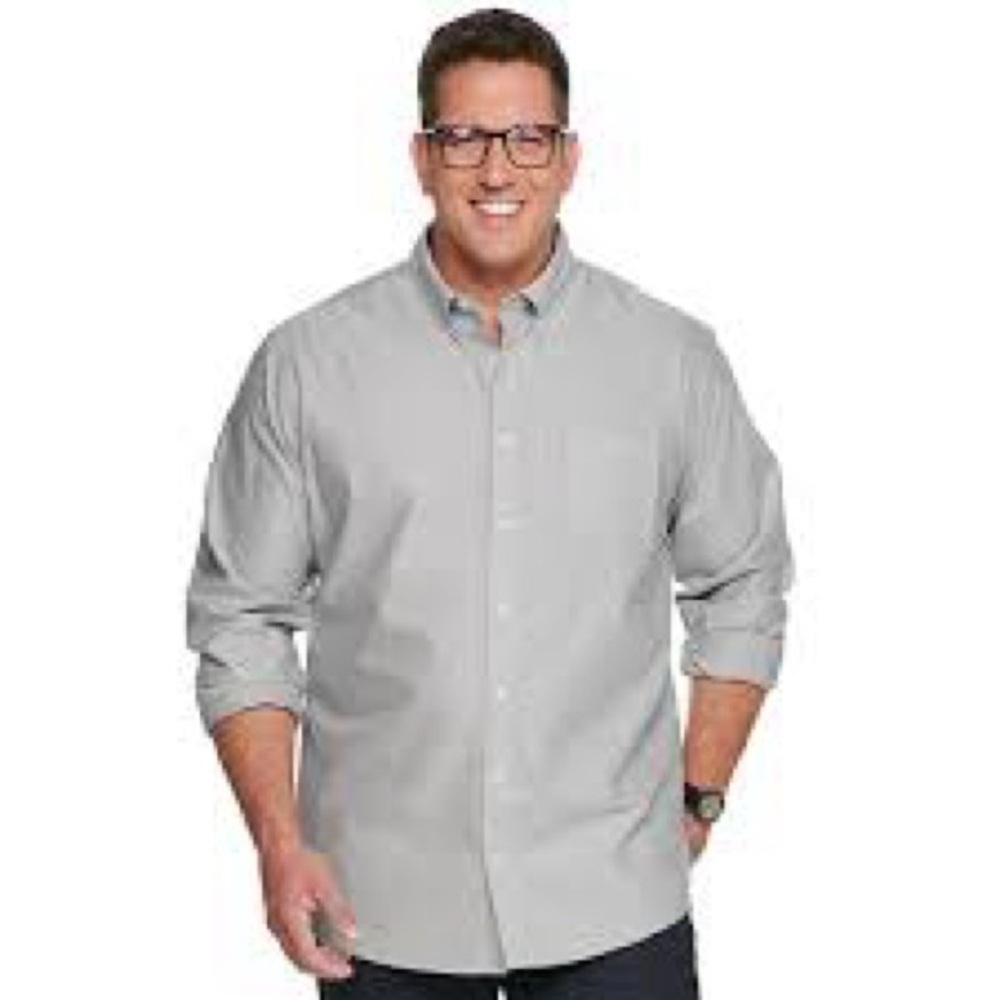 Classic Light Grey Button-Down Shirt by Croft & Barrow